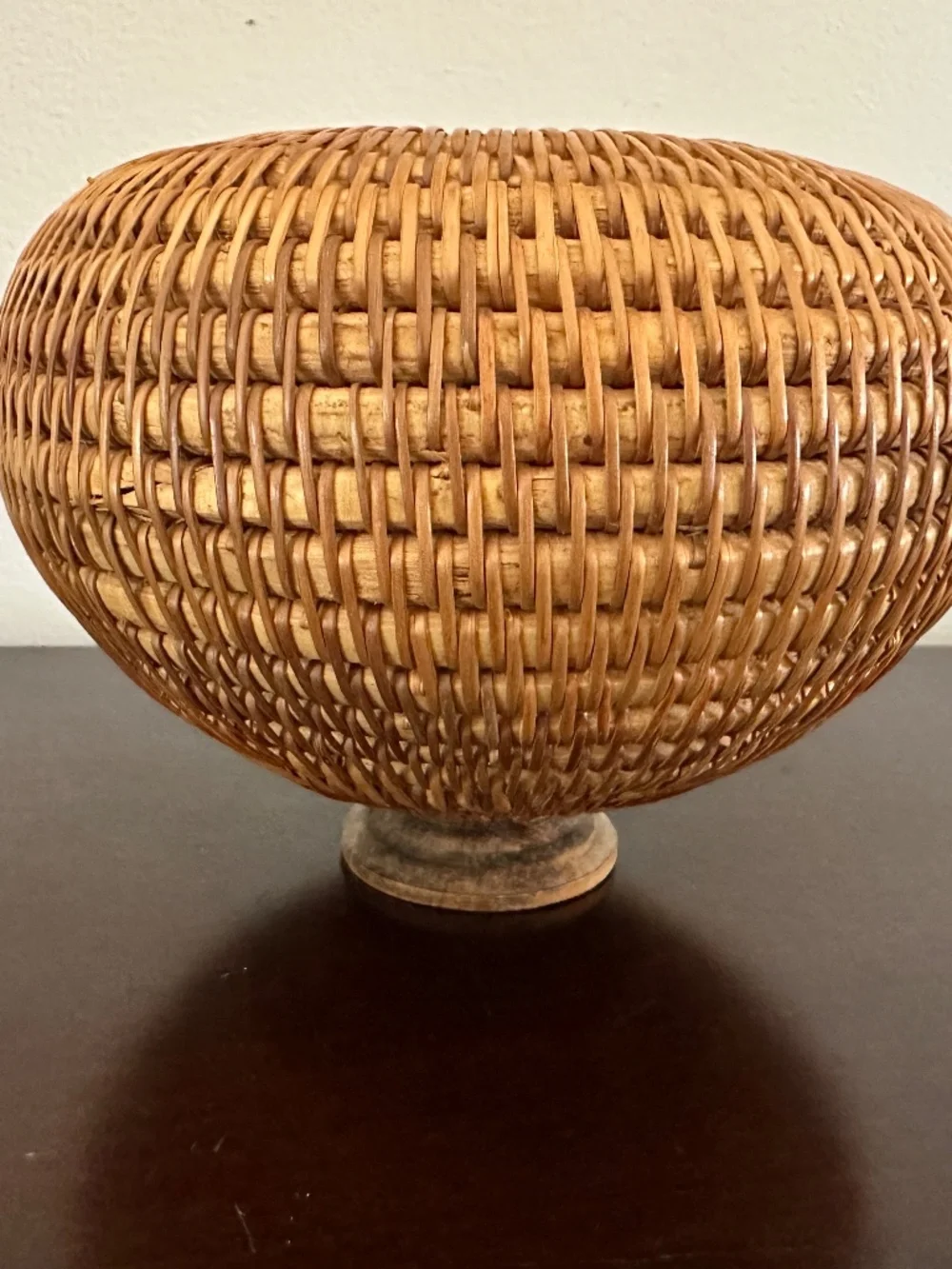 Woven Lombok Intricate Basket Footed vintage woven